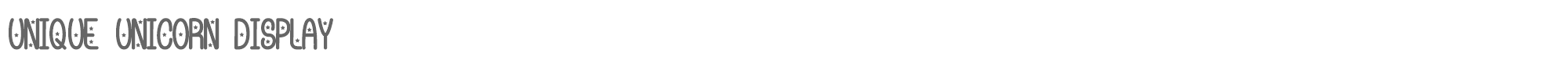 Sample characters Unique Unicorn Display Font